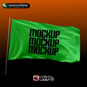 Mockup bandeira cdr - Estúdio Retro