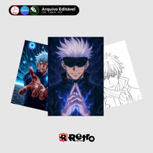 REVISTA PARA COLORIR PERSONALIZADA SATORIO GOJO - ESTUDIO RETRO TUCURUI