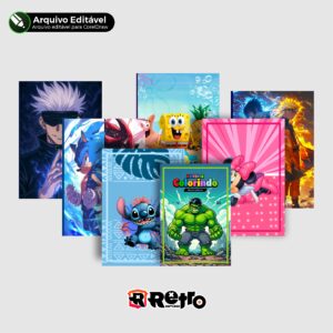 ACK com 8 Livros Digitais Personalizáveis para Impressão em Casa!