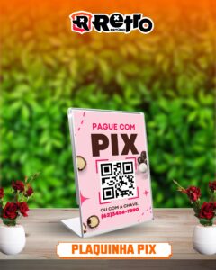 Plaquinha pix personalizada - Tucuruí-Estúdio Retro