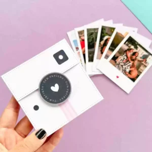 Molde Caixa Câmera Polaroid – GRÁTIS (Arquivo JPG e PDF) - estúdio retro - tucuruí
